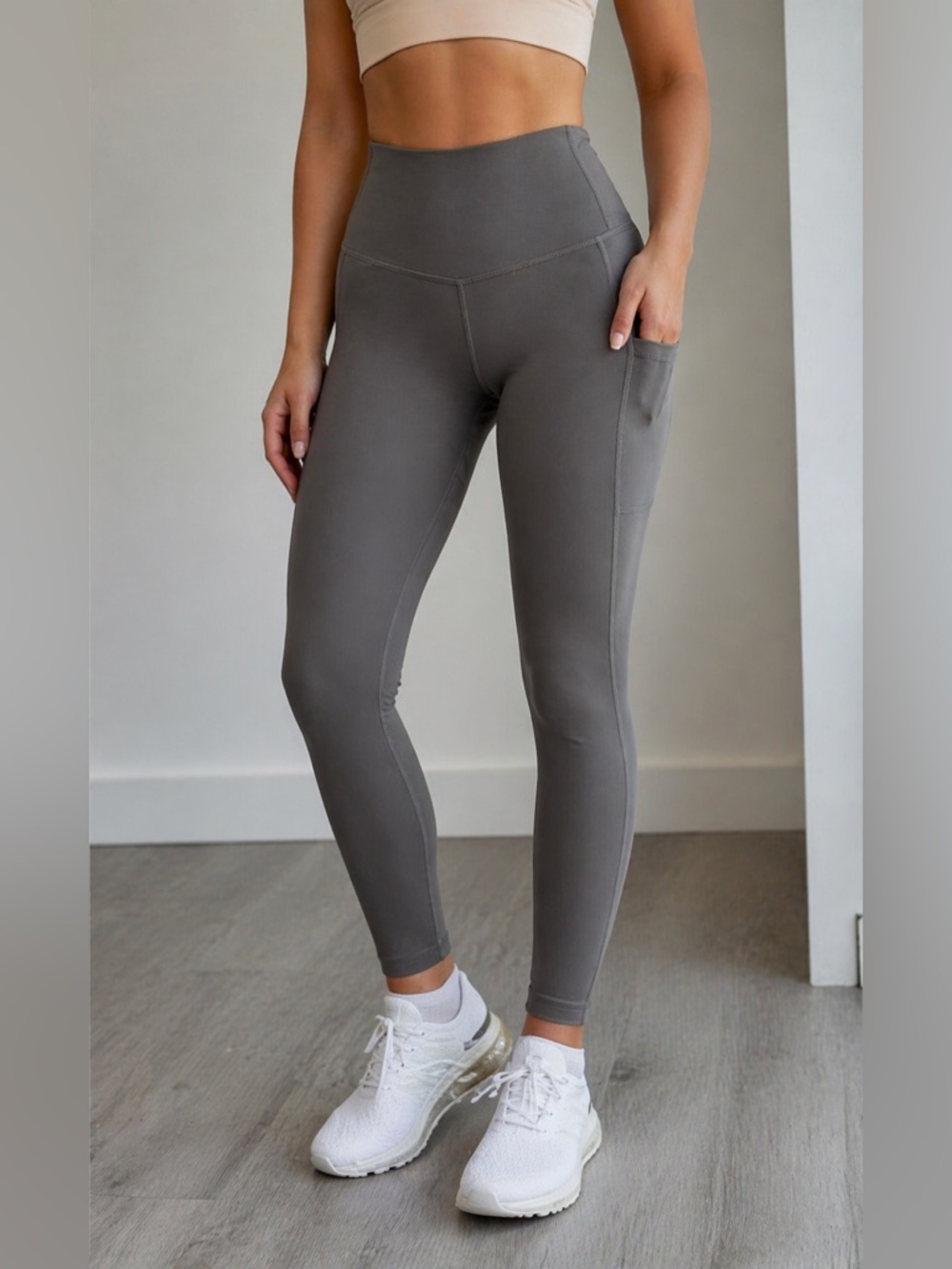 Buffbunny Gray High Rise Leggings Small Athletic Yoga Gym